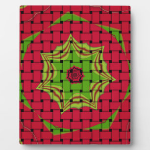 African Lovely Woven red design Plaque