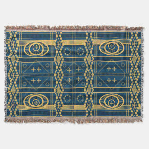African Mali Pattern Throw Blanket