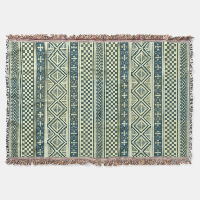 African Mali Pattern Throw Blanket IX (Front)