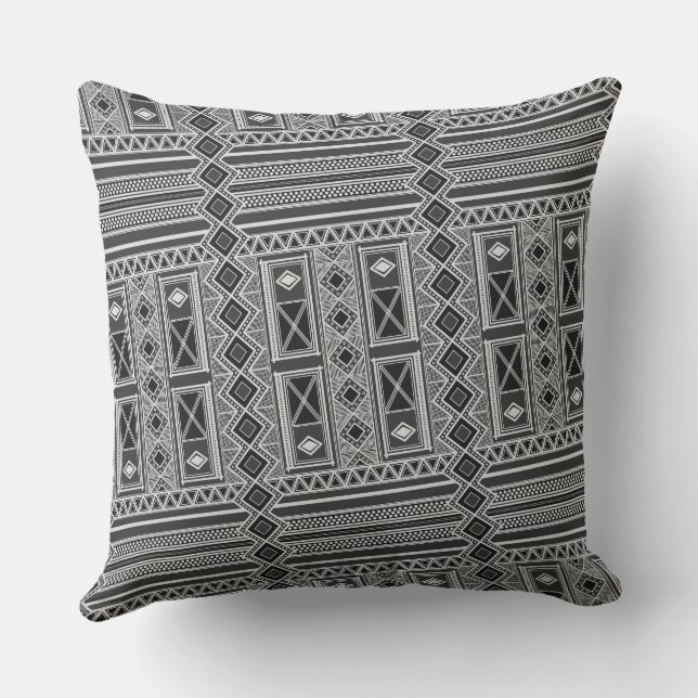 African Mali Pattern Throw Pillow V (Back)