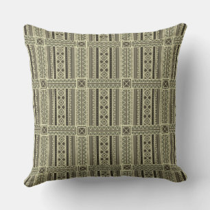 African Mali Pattern Throw Pillow VII