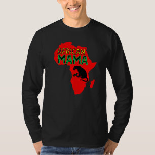 African Mama Lioness Red T-Shirt