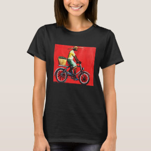 African Man riding Bike African Colourful Artwork T-Shirt