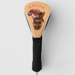 African Map Art Design Golf Head Cover