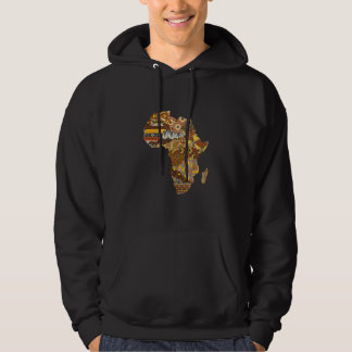 African Map Black History Month Black Pride Africa Hoodie