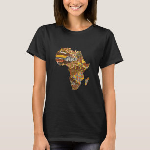 African Map Black History Month Black Pride Africa T-Shirt