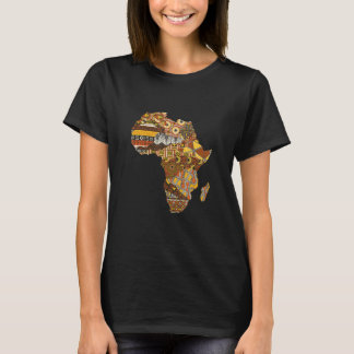 African Map Black History Month Black Pride Africa T-Shirt