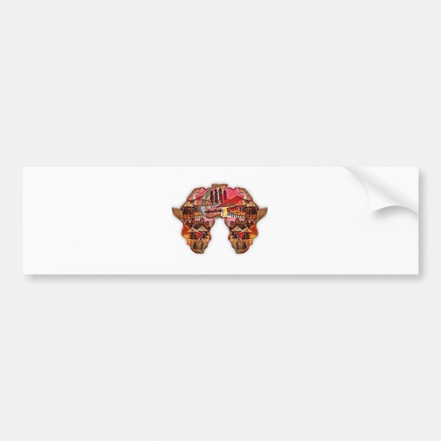African Map: Celebrate the Season with Culture Bumper Sticker (Front)