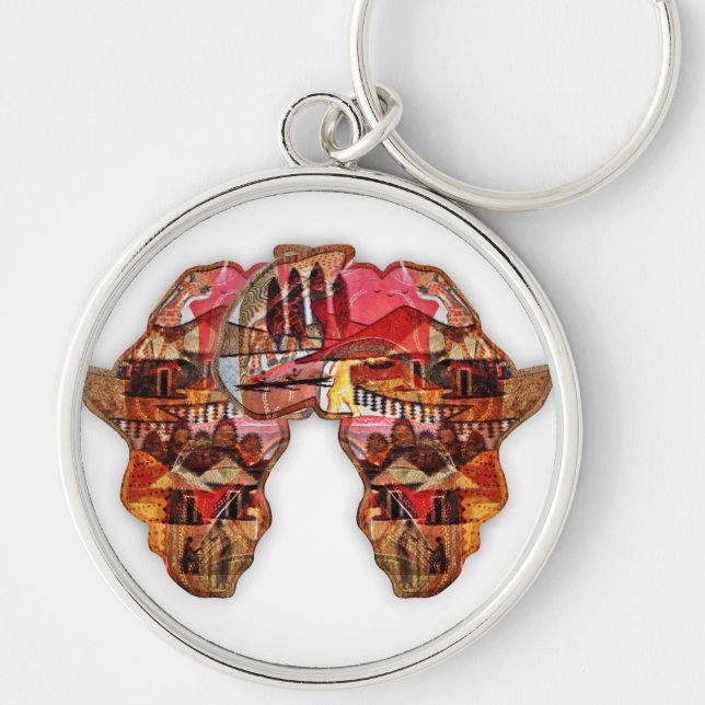 African Map: Celebrate the Season with Culture Key Ring (Front)