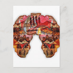 African Map: Celebrate the Season with Culture Postcard
