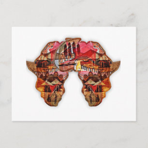 African Map: Celebrate the Season with Culture Postcard