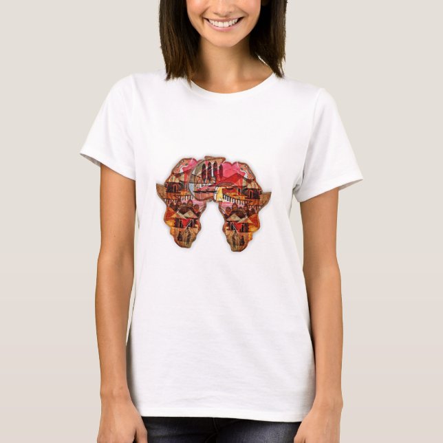 African Map: Celebrate the Season with Culture T-Shirt (Front)