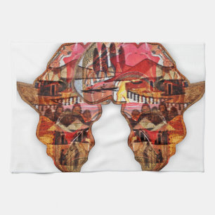 African Map: Celebrate the Season with Culture Tea Towel