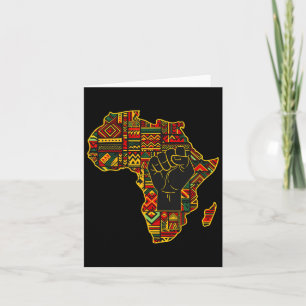 African Map Fist Black History Month Celebration J Card