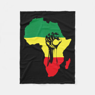African Map Fist Black History Native Americans  Fleece Blanket