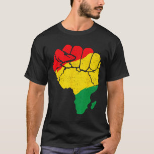 African Map Fist Unity Juneteenth Pride Black Hist T-Shirt