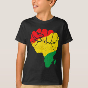 African Map Fist Unity Juneteenth Pride Black Hist T-Shirt