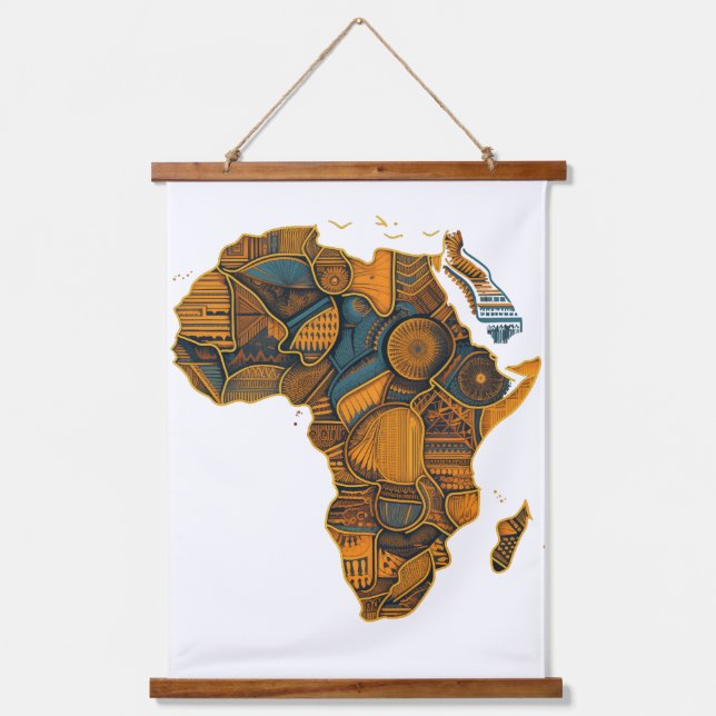 African Map Hanging Tapestry (Front)