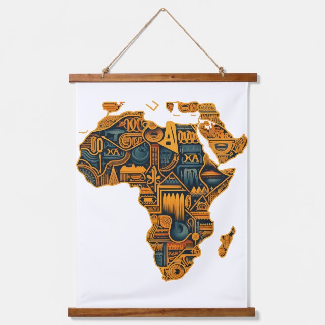 African Map Hanging Tapestry (Front)