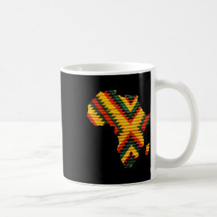 African Map Kente Art Pattern Men Women Black Hist Coffee Mug