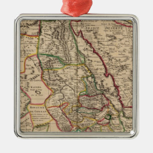 African map metal tree decoration