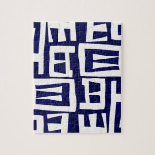 African Map - Navy Ivory Jigsaw Puzzle