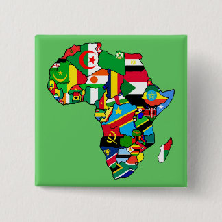 African Map of Africa flags country maps flag 15 Cm Square Badge