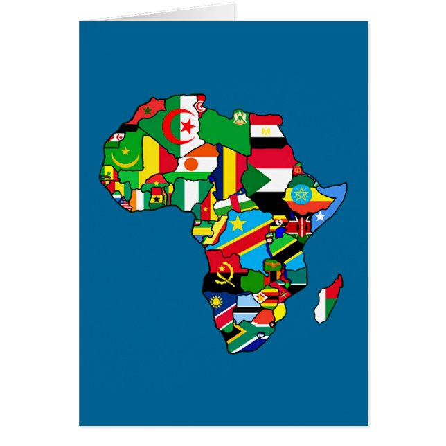 African Map of Africa flags within country maps (Front)