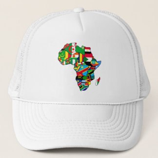 African Map of Africa flags within country maps Trucker Hat