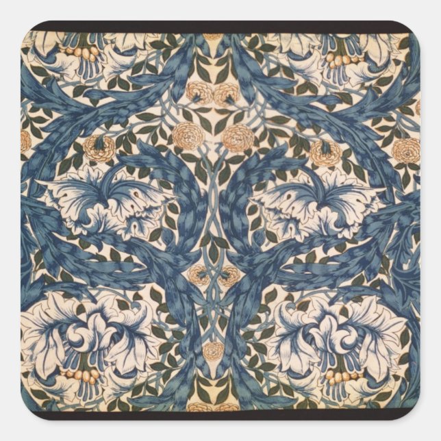 African Marigold' design, 1876 Square Sticker (Front)