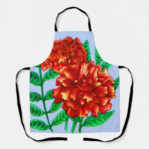 african marigolds print apron
