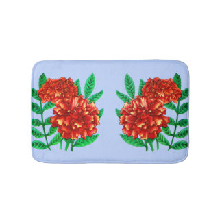 African marigolds print bath mat
