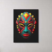 African Mask Canvas Art