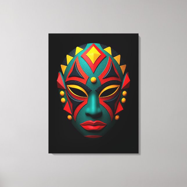 African Mask Canvas Art (Front)