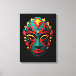 African Mask Canvas Art