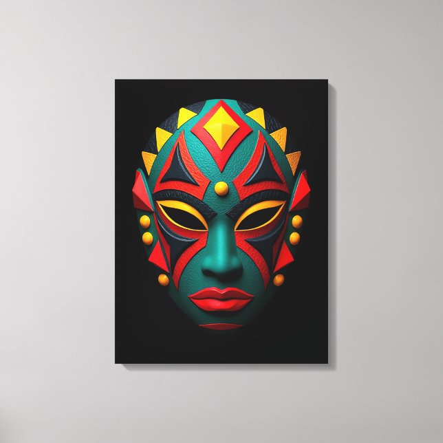African Mask Canvas Art (Front)