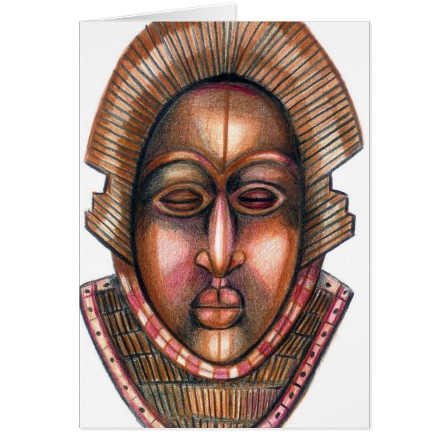 African Mask Card (Front)