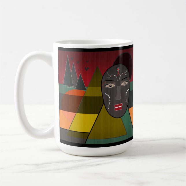 African mask coffee mug (Left)