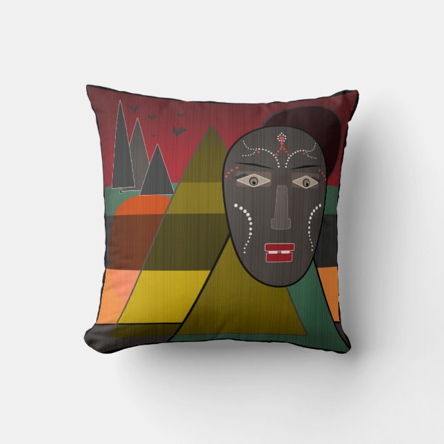 African mask cushion (Front)