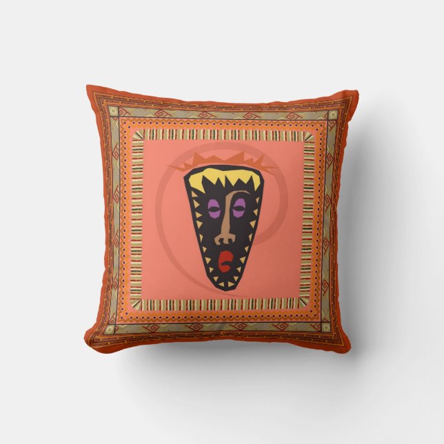 African mask cushion (Front)
