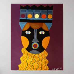 (African Mask) Lady Poster