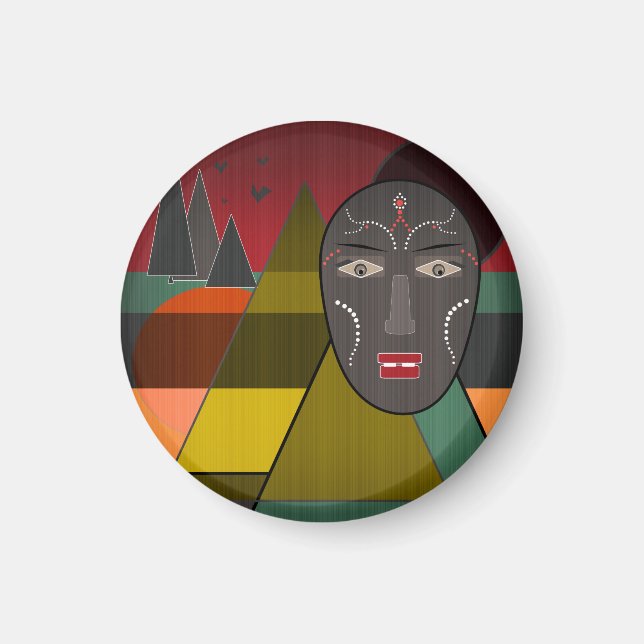 African mask magnet (Front)
