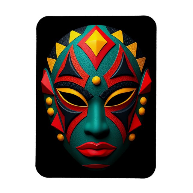 African Mask Magnet (Vertical)