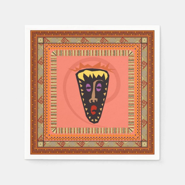 African mask napkin (Front)