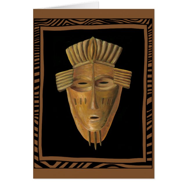African Mask Painting by Chariklia Zarris (Front)