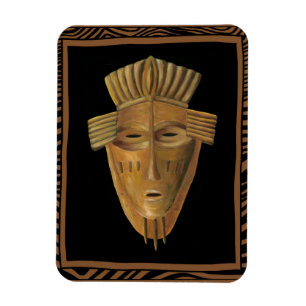 African Mask Painting by Chariklia Zarris Magnet