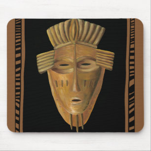 African Mask Painting by Chariklia Zarris Mouse Mat