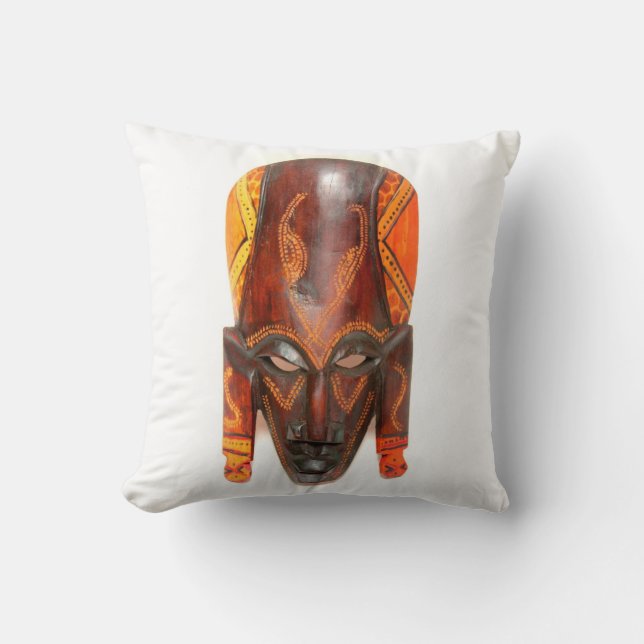 african mask pillow (Front)