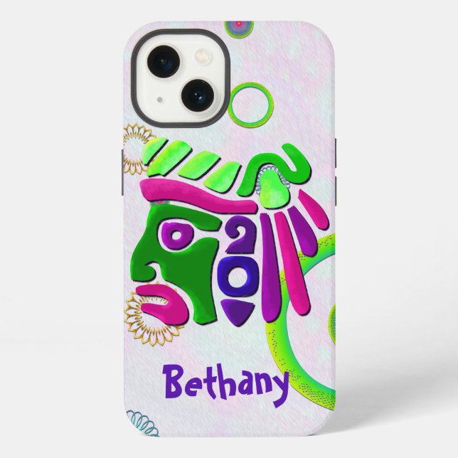 African Masks Celestial 3D PERSONALIZED iPhone Case (Back)