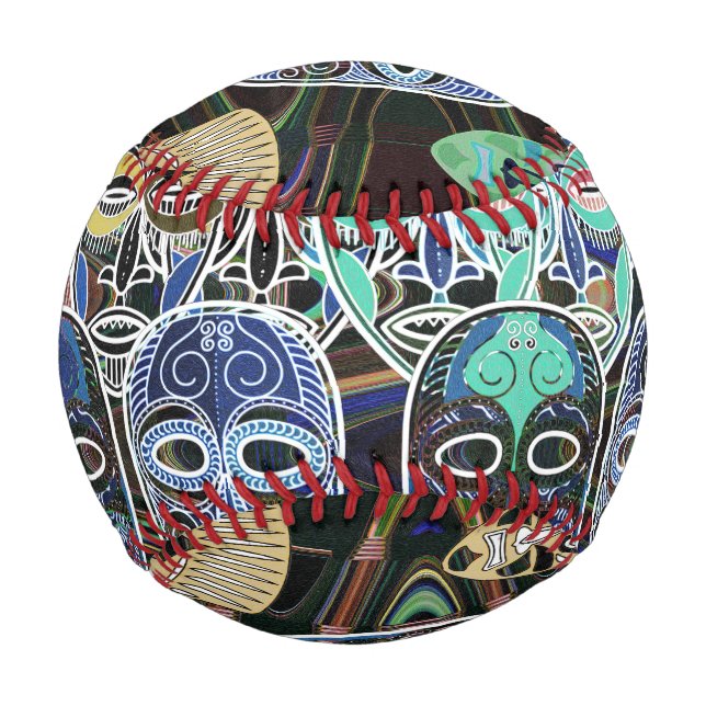 African Masks V1 Baseball (Front)